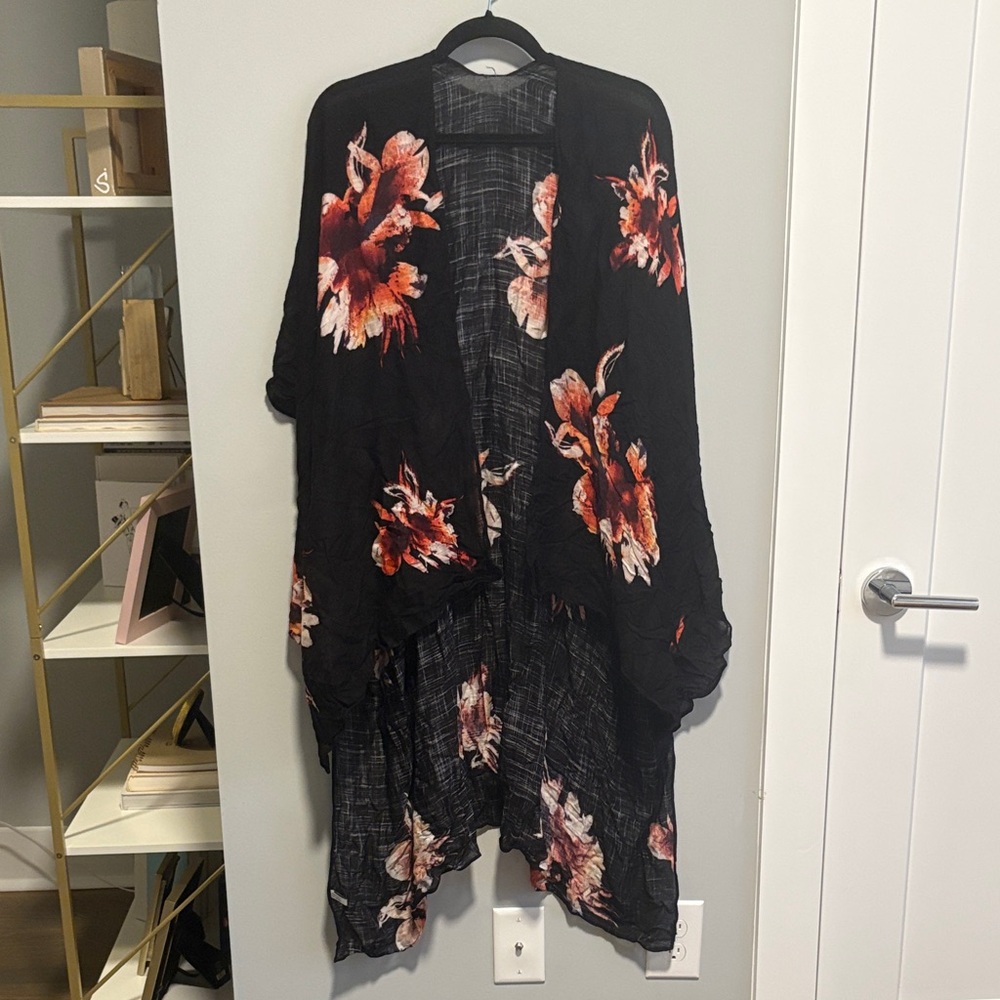 Vibrant Floral Kimono Cardigan